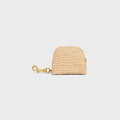 Celine Micro Triomphe Charm In Raffia
