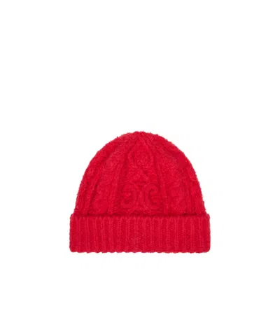 Celine Beanie In Triomphe Brushed Aran Cotton