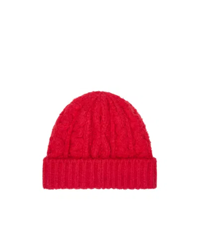 Celine Beanie In Triomphe Brushed Aran Cotton