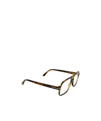 Tom Ford Eyewear Pilot Frame Glasses In Black