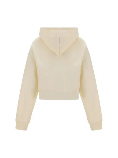 Jacquemus Cotton Hoodie With Drawstring Hood And Ribbed Details In Neutral