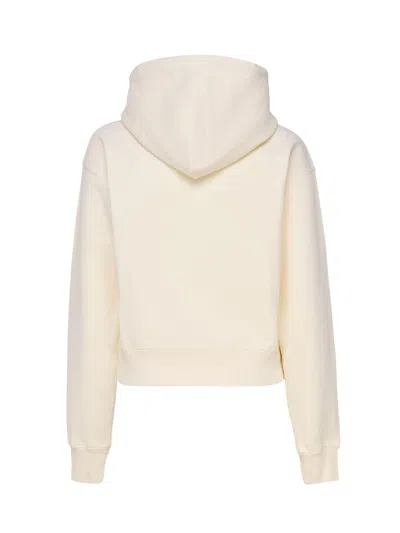 Jacquemus Cotton Hoodie With Drawstring Hood And Ribbed Details In Neutral