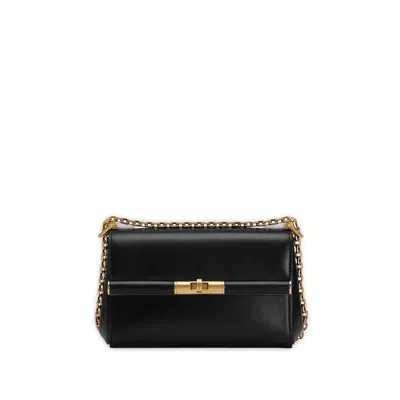 Dolce & Gabbana 'marlene' Black Shoulder Bag With Twist Lock