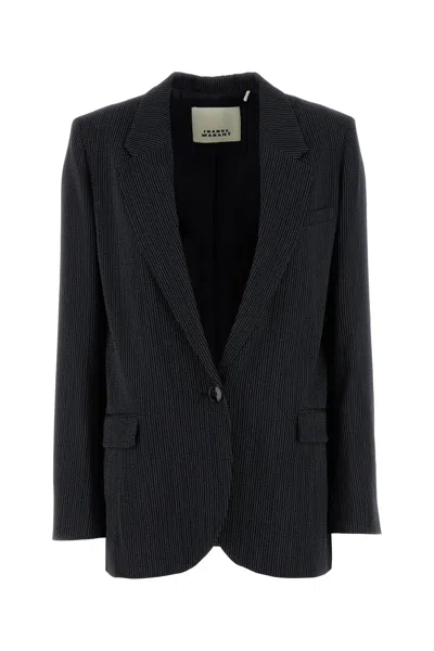 Isabel Marant Embroidered Stretch Wool Blend Omelia Blazer