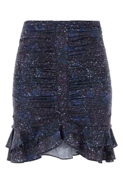 Isabel Marant Printed Stretch Crepe Milendi Mini Skirt