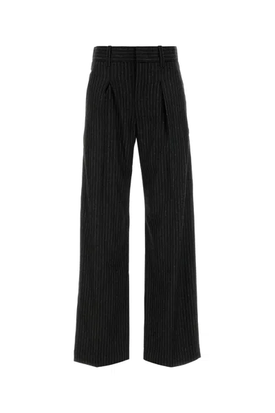 Isabel Marant Romina Pleated Pinstriped Crepe Wide-leg Pants