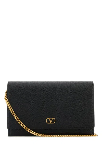 Valentino Vlogo Signature Chain Wallet In Black