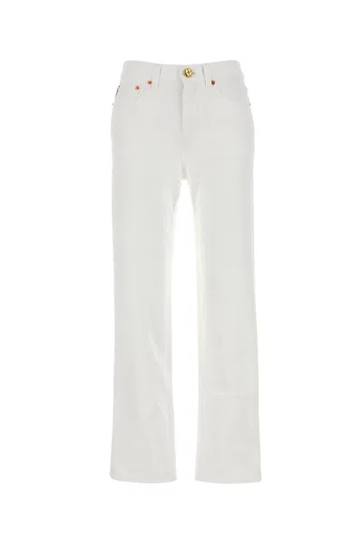 Blazé Milano Denim Jeans Featuring Belt Loops In White