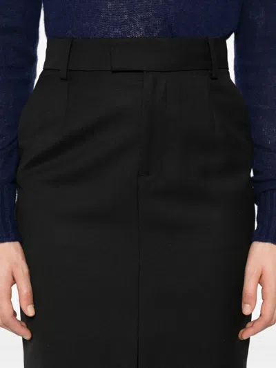 Anine Bing Bar Silk Skirt In Black In Black