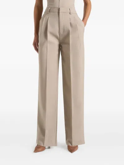 Manière De Voir Pleated High-rise Trousers In Brown