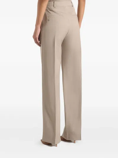 Manière De Voir Pleated High-rise Trousers In Brown