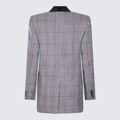 Chloé Double-breasted Velvet-trimmed Checked Wool Blazer