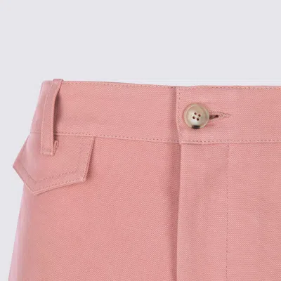 Chloé Cotton High Waist Flared Trousers With Back Pockets