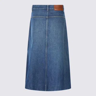 Chloé A-line Silhouette Midi Length Skirt In Blue
