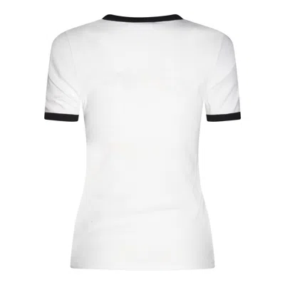 Courrèges Cotton T-shirt With Contrasting Logo Trim