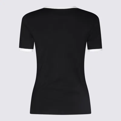 Courrèges Courreges Women Signature Contrast T-shirt In Black