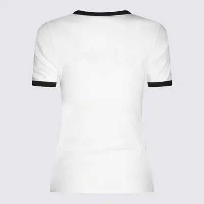 Courrèges Cotton T-shirt With Contrasting Logo Trim