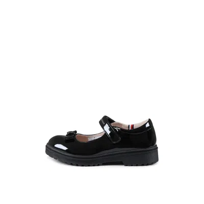 Tommy Hilfiger Black Ballet Flats For Girl With Logo In Black