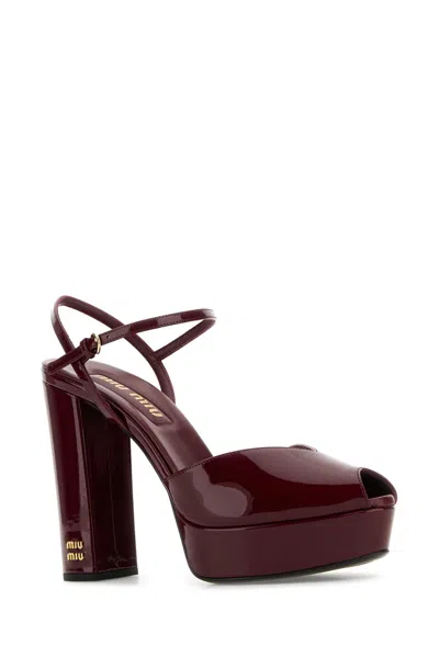 Miu Miu Logo-lettering High-heeled Sandals