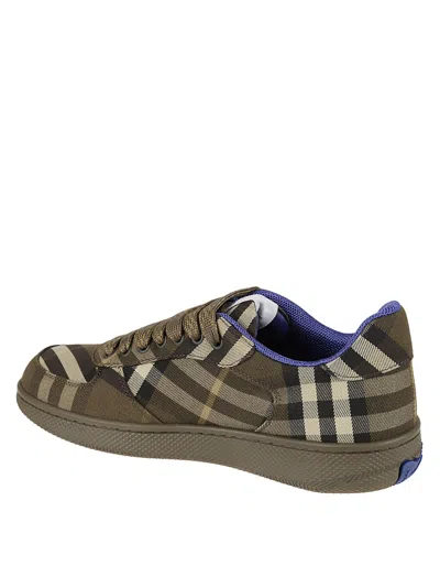 Burberry Terrace Green Polyester Blend Sneakers In Green