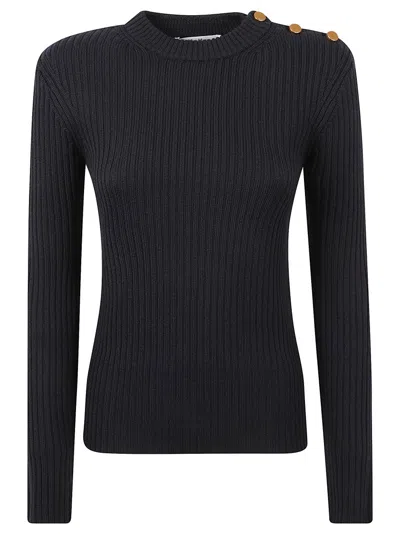 Max Mara Ribbed Button-detailed Sweater
