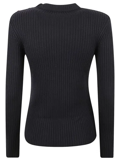 Max Mara Ribbed Button-detailed Sweater