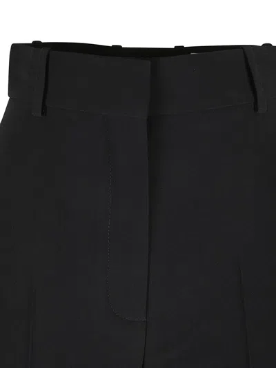 Alexander Mcqueen Tailored Black Trousers With Structured Waistband In Black