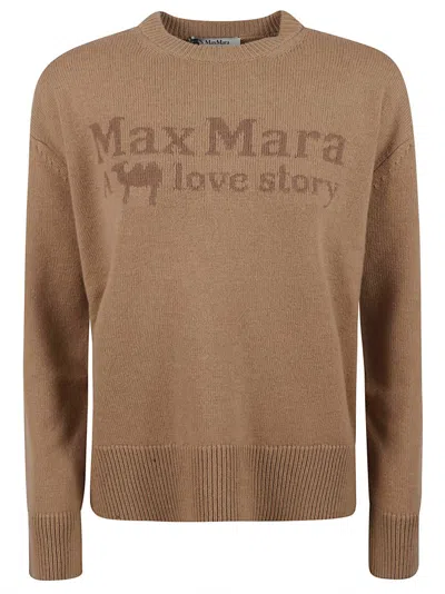 Max Mara Relaxed Fit Brown Sweater In Brown