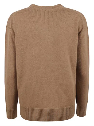 Max Mara Relaxed Fit Brown Sweater In Brown