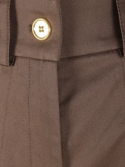 Patou Tailored Brown Shorts With High Waist In Brown