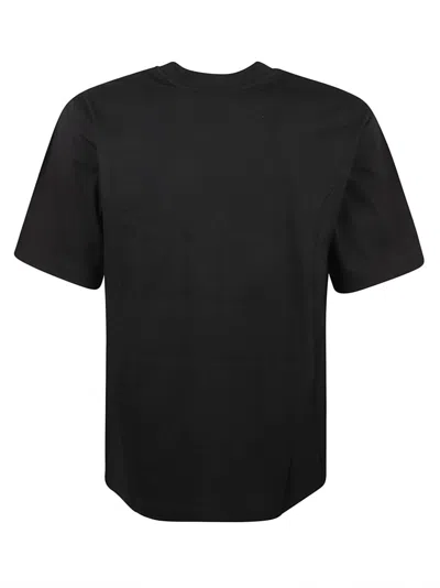Burberry Black T-shirt With Contrasting Equestrian Knight Print In Cotton Man