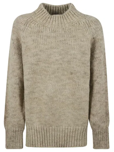 Maison Margiela Relaxed Fit Sweater With High Neck In Gray