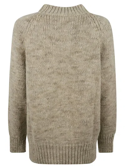 Maison Margiela Relaxed Fit Sweater With High Neck In Gray