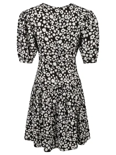 Marni Fitted Mini Dress With Deep V-neckline In Black