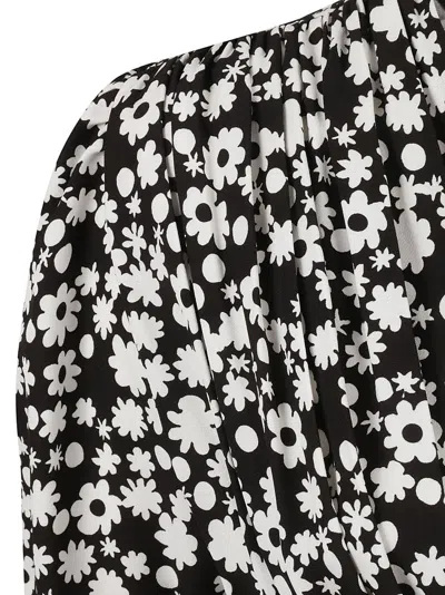 Marni Fitted Mini Dress With Deep V-neckline In Black