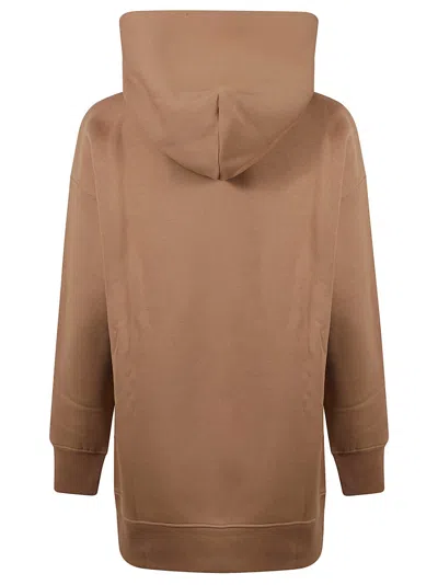 Max Mara Cotton Blend Oversized Sweatshirt In Brown
