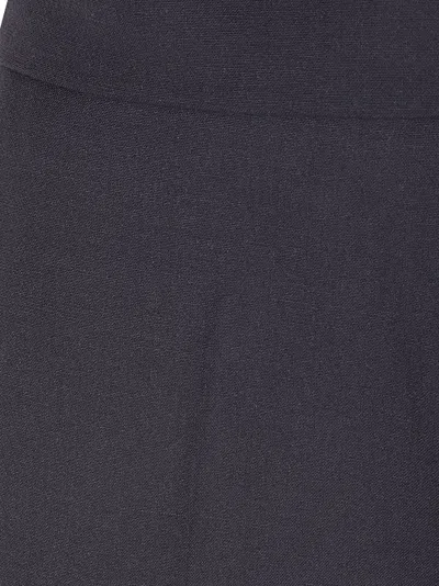 Max Mara Tailored Black Trousers With Structured Waistband In Blue