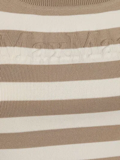 Max Mara Fitted Sleeveless Top In Brown