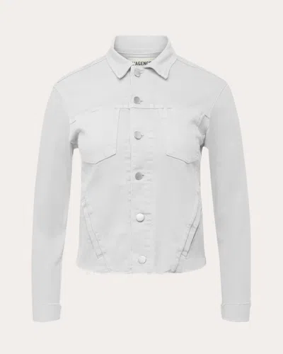 L Agence Women's Janelle Raw-hem Denim Jacket