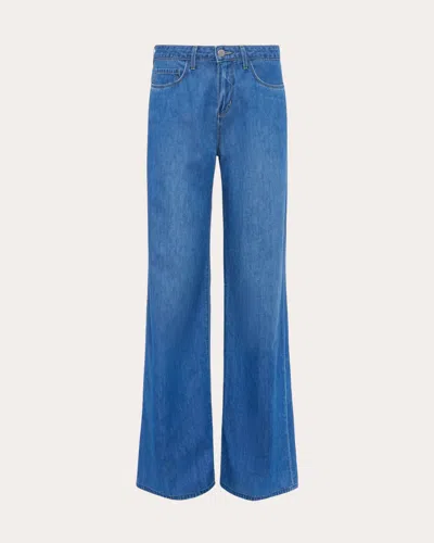 L Agence Women's Alicent High-rise Cropped Cotton Wide-leg Jeans