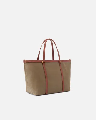 Pinko Medium Shopper Bag In Recycled Canvas With Two Handles