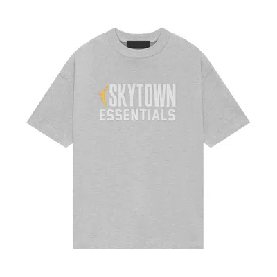 Pre-owned Essentials Fear Of God  X Wnba Sky Tee 'light Heather' | Grey | Men's Size M In Gray