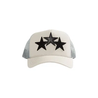 Pre-owned Amiri 3 Star Trucker Hat 'alabaster' | White | Men's Size Onesize