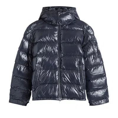 Pre-owned Moncler Maya Hooded Puffer Shiny Jacket 'navy' | Blue | Men's Size 4