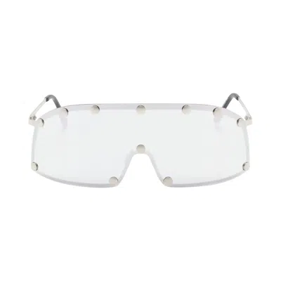 Pre-owned Rick Owens Shield Sunglasses 'silver' | Men's Size Onesize