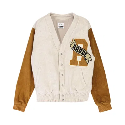 Pre-owned Rhude Cardigan 'beige/tan' | Cream | Men's Size L In White