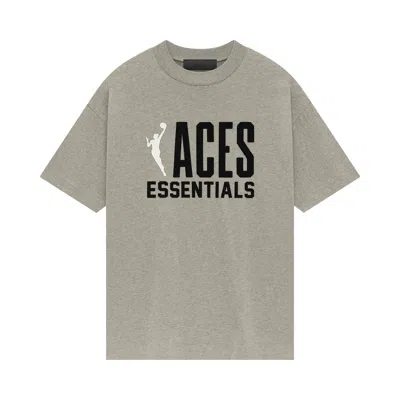 Pre-owned Essentials Fear Of God  Aces Tee 'warm Heather' | Grey | Men's Size L In Gray