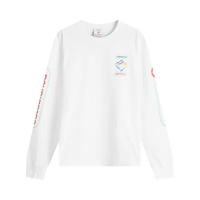 Pre-owned Casablanca Fuji Dream Screen Printed Long-sleeve T-shirt 'white' | Men's Size M