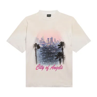 Pre-owned Balenciaga City Of Angels Faded T-shirt 'dirty White' | Men's Size M