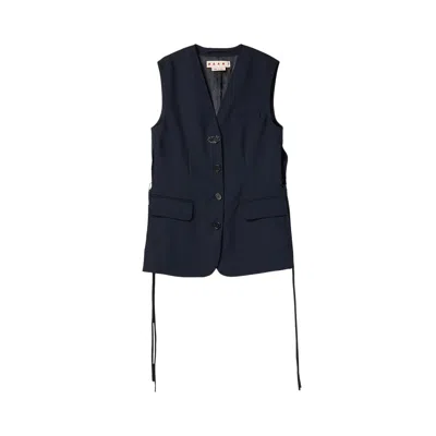 Pre-owned Marni Waistcoat 'blue/black' | Women's Size 40